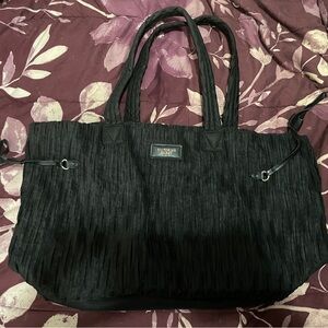 Victoria's Secret Textured Black Tote Bag